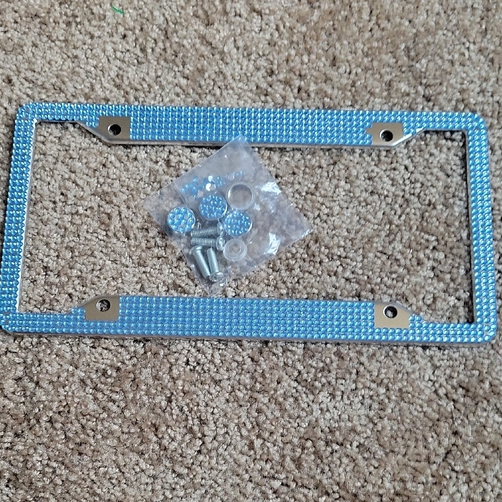 Sparkling Blue License Plate Frame